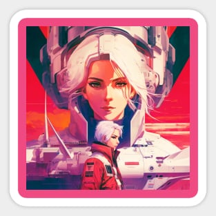 Gundam Wing  - Vintage Art | Mecha Sticker